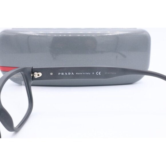 New Prada VPR 23R TKM-1O1 Matte Black Square Eyeglasses Clear Lenses 54mm - Picture 5 of 5